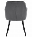 Krzesło JORK - ciemny szary aksamit / nogi czarne x 2