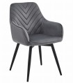 Krzesło NANA360 - ciemny szary aksamit / nogi czarne x 1