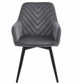 Krzesło NANA360 - ciemny szary aksamit / nogi czarne x 1