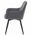 Krzesło NANA360 - ciemny szary aksamit / nogi czarne x 1