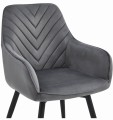 Krzesło NANA360 - ciemny szary aksamit / nogi czarne x 1