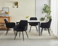 Krzesło NANA360 - czarny aksamit / nogi czarne x 2