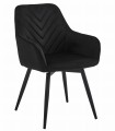 Krzesło NANA360 - czarny aksamit / nogi czarne x 1
