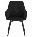 Krzesło NANA360 - czarny aksamit / nogi czarne x 1