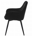 Krzesło NANA360 - czarny aksamit / nogi czarne x 1