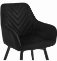 Krzesło NANA360 - czarny aksamit / nogi czarne x 1