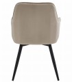 Krzesło NANA360 - ciemny beż aksamit / nogi czarne x 2