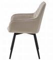 Krzesło NANA360 - ciemny beż aksamit / nogi czarne x 1