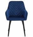 Krzesło NANA - granat aksamit / nogi czarne x 2
