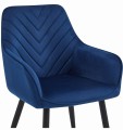 Krzesło NANA - granat aksamit / nogi czarne x 2
