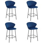 Hoker GATTA - aksamit granat / nogi czarne x 4