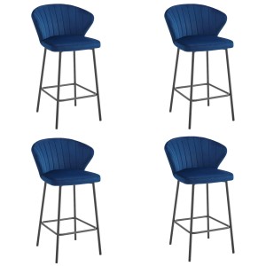 Hoker GATTA - aksamit granat / nogi czarne x 4