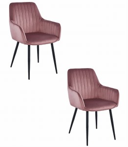 KRZESŁO SOLDEN - AKSAMIT CIEMNY RÓŻ - 2 SZT