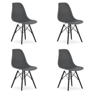 Krzesło OSAKA ciemnoszare / nogi czarne x 4
