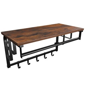PÓŁKA ŚCIENNA Z WIESZAKAMI - STYL LOFT