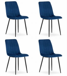 Krzesło LAVA - granat aksamit x 4