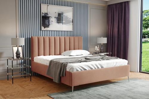 Łóżko tapicerowane glamour Megan 160/200