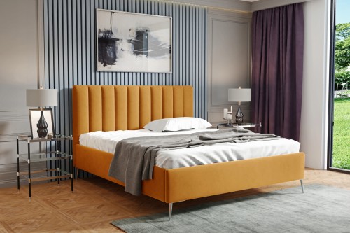 Łóżko tapicerowane glamour Megan 140/200