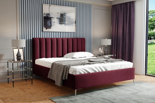 Łóżko tapicerowane glamour Megan 120/200