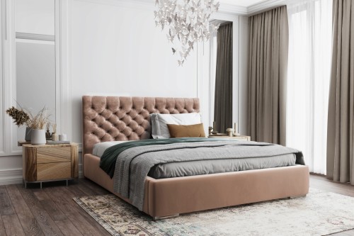 Łóżko tapicerowane pikowane Yusuf 2 160/200