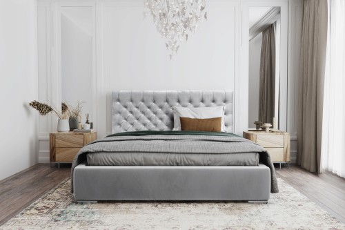 Łóżko tapicerowane pikowane Yusuf 2 120/200