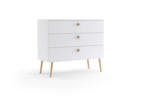 Komoda BOHO z szufladami - Biały mat cichy domyk