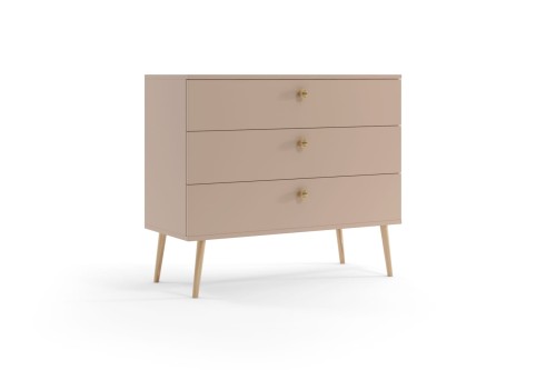 Komoda BOHO z szufladami - Macchiato cichy domyk