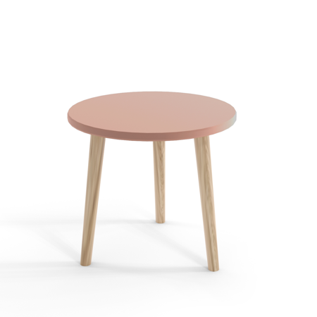 Stolik kawowy Skandynawski Róż naturalny + drewniane nogi