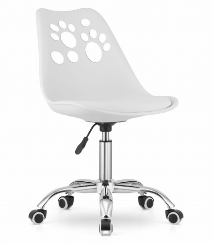 Krzesło obrotowe PRINT - białe