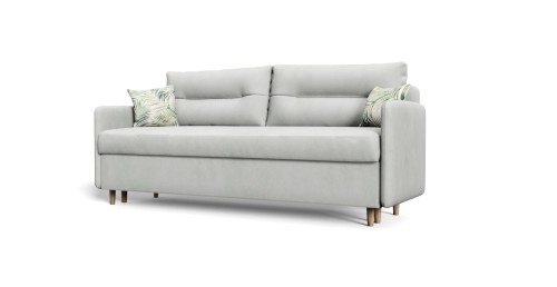 Sofa ALEXIA Trzyosobowa z Rozkładanym Materacem i Delikatnymi Boczkami