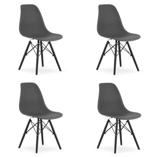 Krzesło OSAKA ciemnoszare / nogi czarne x 4