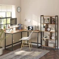 BIURKO NAROŻNE Z PODSTAWKĄ NA MONITOR - STYL LOFT