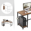 BIURKO NAROŻNE Z DWIEMA PÓŁKAMI - STYL LOFT