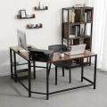 BIURKO NAROŻNE Z DWIEMA PÓŁKAMI - STYL LOFT