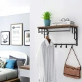 PÓŁKA ŚCIENNA Z WIESZAKAMI - STYL LOFT