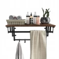 PÓŁKA ŚCIENNA Z WIESZAKAMI - STYL LOFT