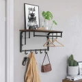 PÓŁKA ŚCIENNA Z WIESZAKAMI - STYL LOFT