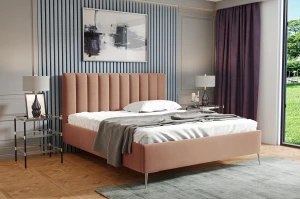 Łóżko tapicerowane glamour Megan 160/200