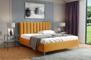 Łóżko tapicerowane glamour Megan 140/200