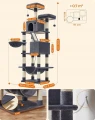 DRZEWKO DRAPAK DLA KOTA – CIEMNY - 206 CM