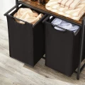 SZAFKA ORGANIZER BL2 - CZARNY Z RUSTYKALNYM BLATEM