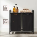 SZAFKA ORGANIZER BL2 - CZARNY Z RUSTYKALNYM BLATEM