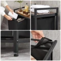 SZAFKA ORGANIZER BL2 - CZARNY Z RUSTYKALNYM BLATEM