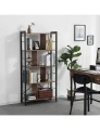 REGAŁ INDUSTRIALNY LOFT - 5 RUSTYKALNYCH PÓŁEK – 154 x 74 x 30