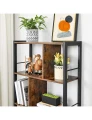 REGAŁ INDUSTRIALNY LOFT - 5 RUSTYKALNYCH PÓŁEK – 154 x 74 x 30