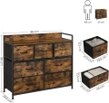Komoda industrialna rustykalna vintage z 7 szufladami – 98 x 28,5 x 85 cm