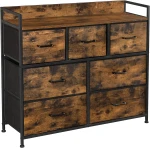 Komoda industrialna rustykalna vintage z 7 szufladami – 98 x 28,5 x 85 cm