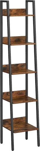REGAŁ DRABINKOWY INDUSTRIALNY- 5 PÓŁEK - METALOWA RAMA - 170 x 33,8 x 30