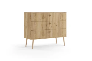 Komoda BOHO z szufladami - Dąb Craft złoty cichy domyk
