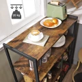 RUSTYKALNA WYSPA KUCHENNA Z PÓŁKAMI I KOSZAMI – 95 x 80 x 35 cm